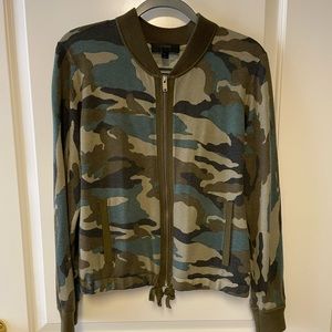 J.Crew camo zip up sweater